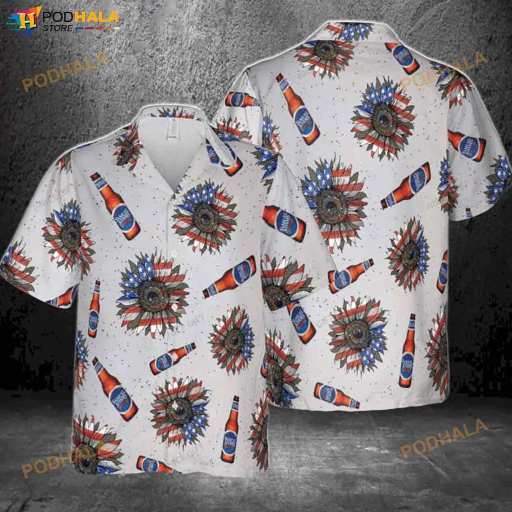 4th Of July Beer Hawaiian Shirt With Patriotic Design And Fun Colors