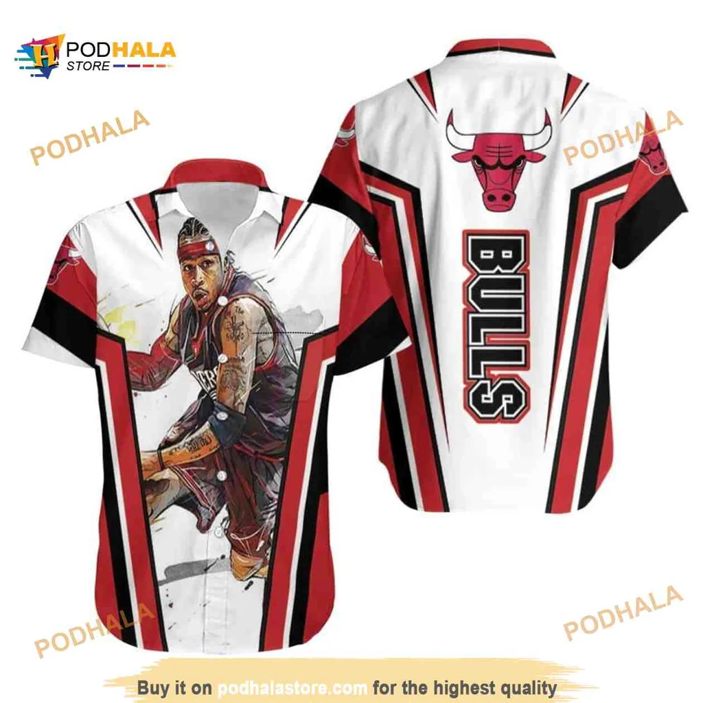 Allen Iverson Chicago Bulls Funny Hawaiian Shirt With Bold Graphics