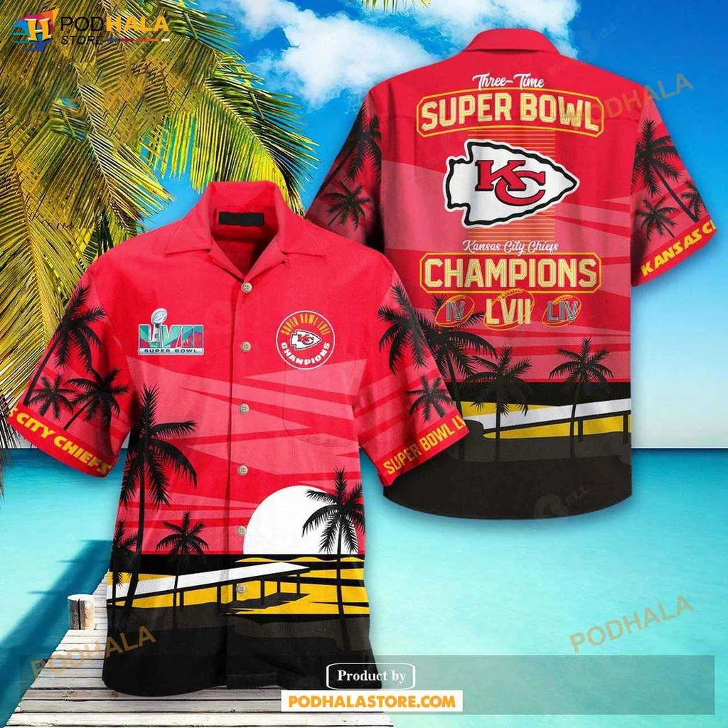 Aloha Chiefs Super Bowl Shirt, Vibrant Kansas City Chiefs Lvii Design, Festive Tee