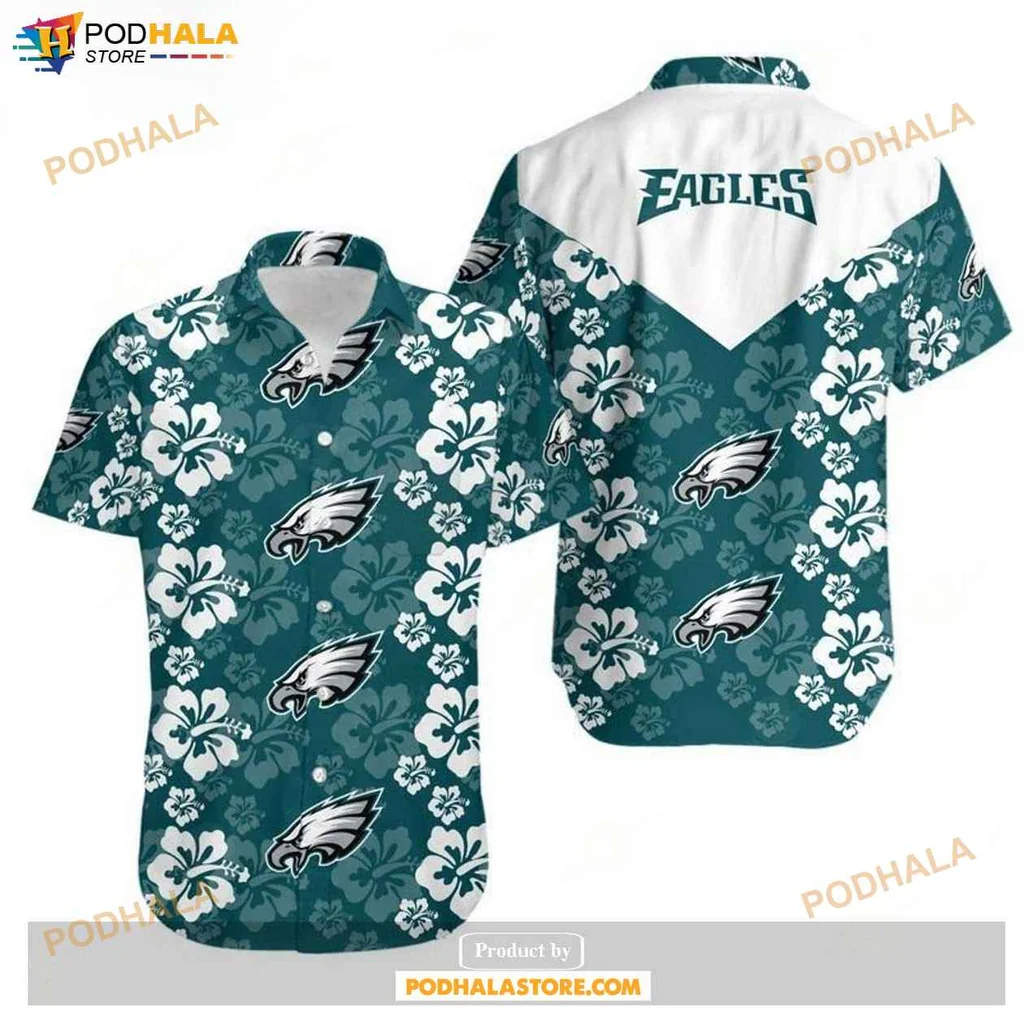 Aloha Eagle Philadelphia Eagles Hawaiian Shirt, Tropical Floral Design For Summer Fun