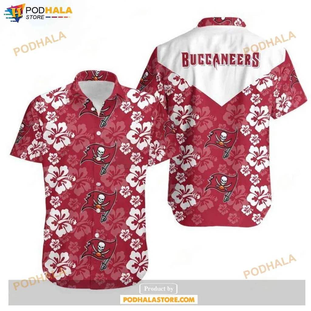 Aloha Hibiscus Buccaneers Hawaiian Shirt, Tropical Summer Design For Fans