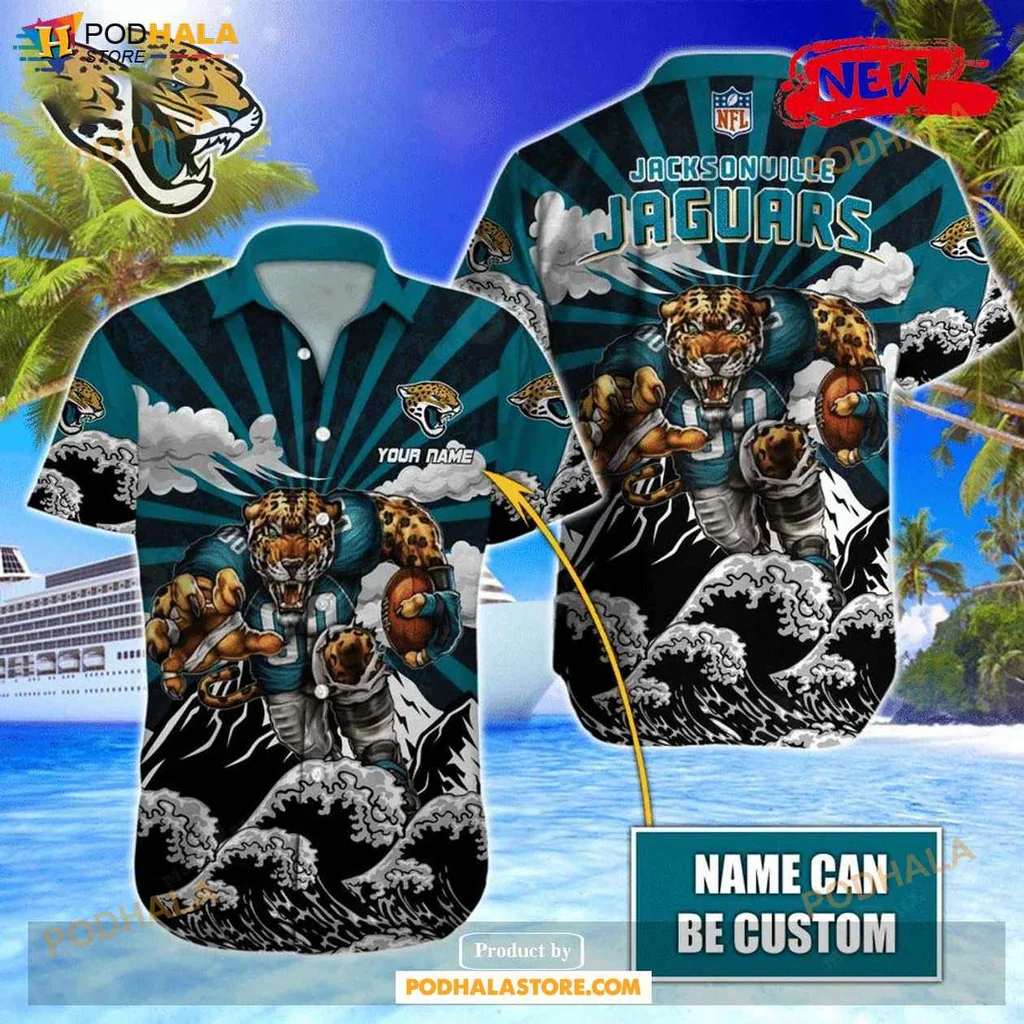 Aloha Jaguar Football Shirt, Vibrant Jacksonville Jaguars Summer Shirt
