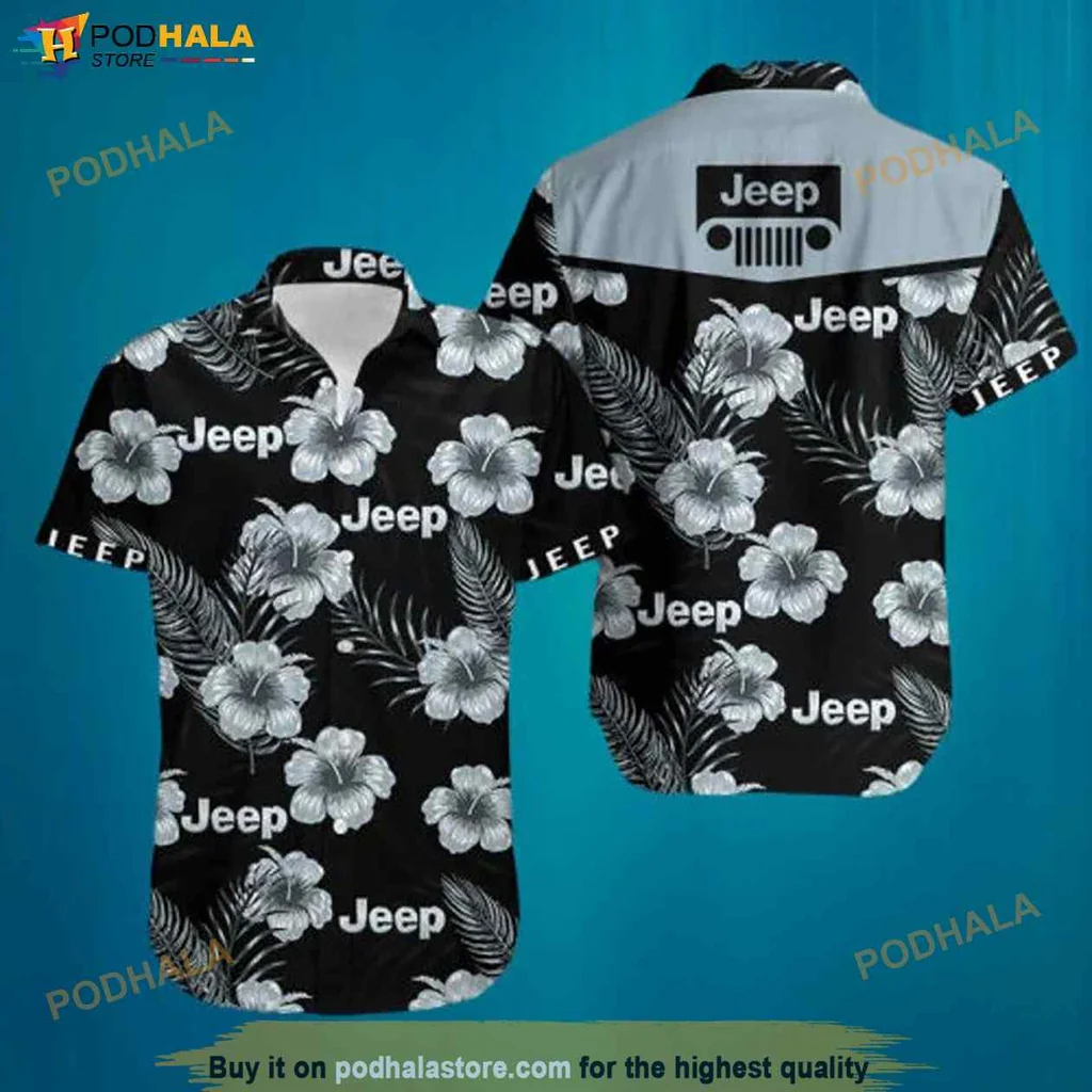 Aloha Jeep Adventure Hawaiian Shirt, Tropical Design For Jeep Enthusiasts