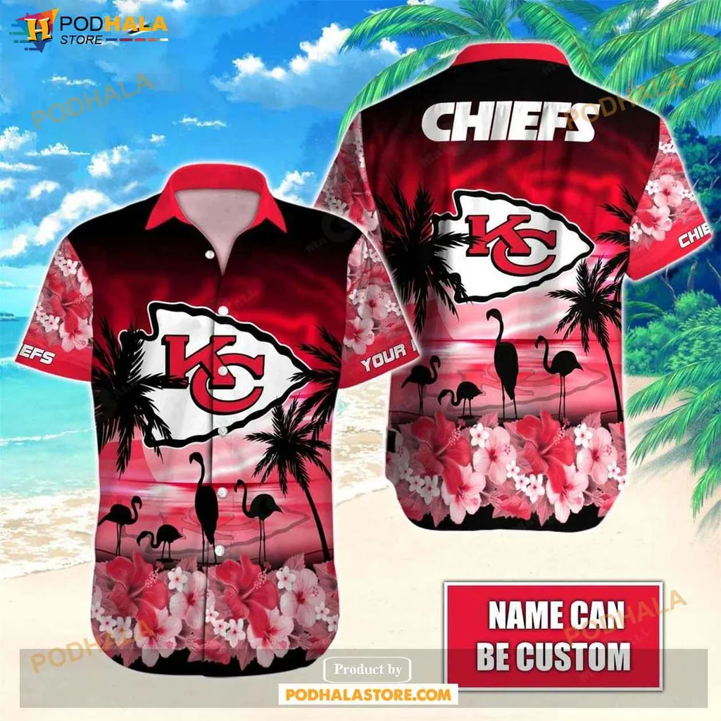 Aloha Kansas City Chiefs Hawaiian Shirt, Vibrant Tropical Design With Team Logo