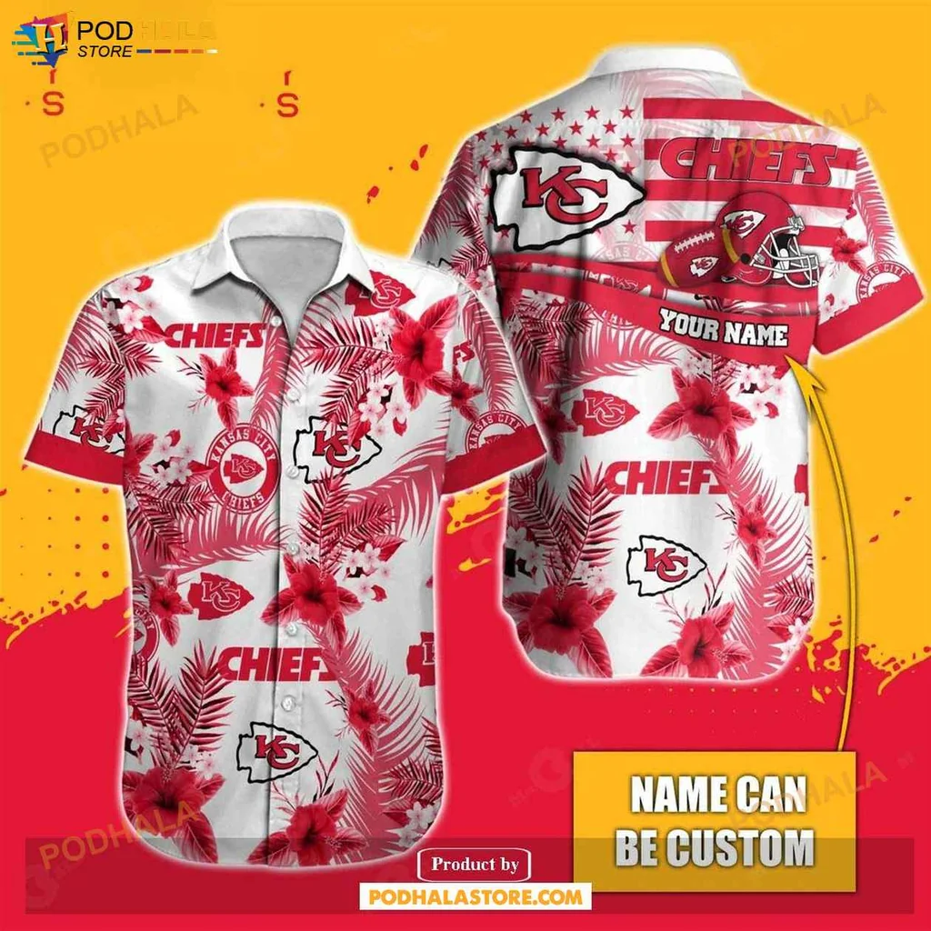 Aloha Kansas City Chiefs Shirt, Personalized Tropical Nfl Gift For Fans