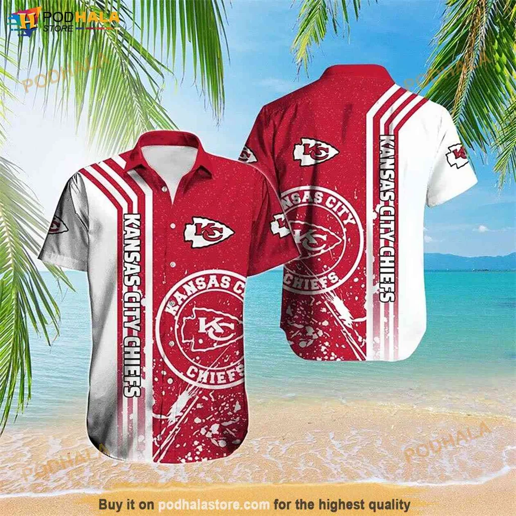 Aloha Kansas City Chiefs Shirt, Womens Red And White Team Clothing