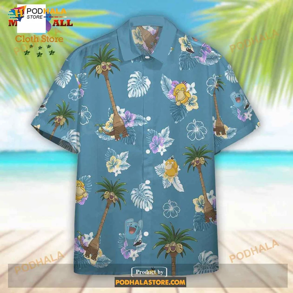 Alolan Exeggutor Tropical Hawaiian Shirt With Colorful Floral Design