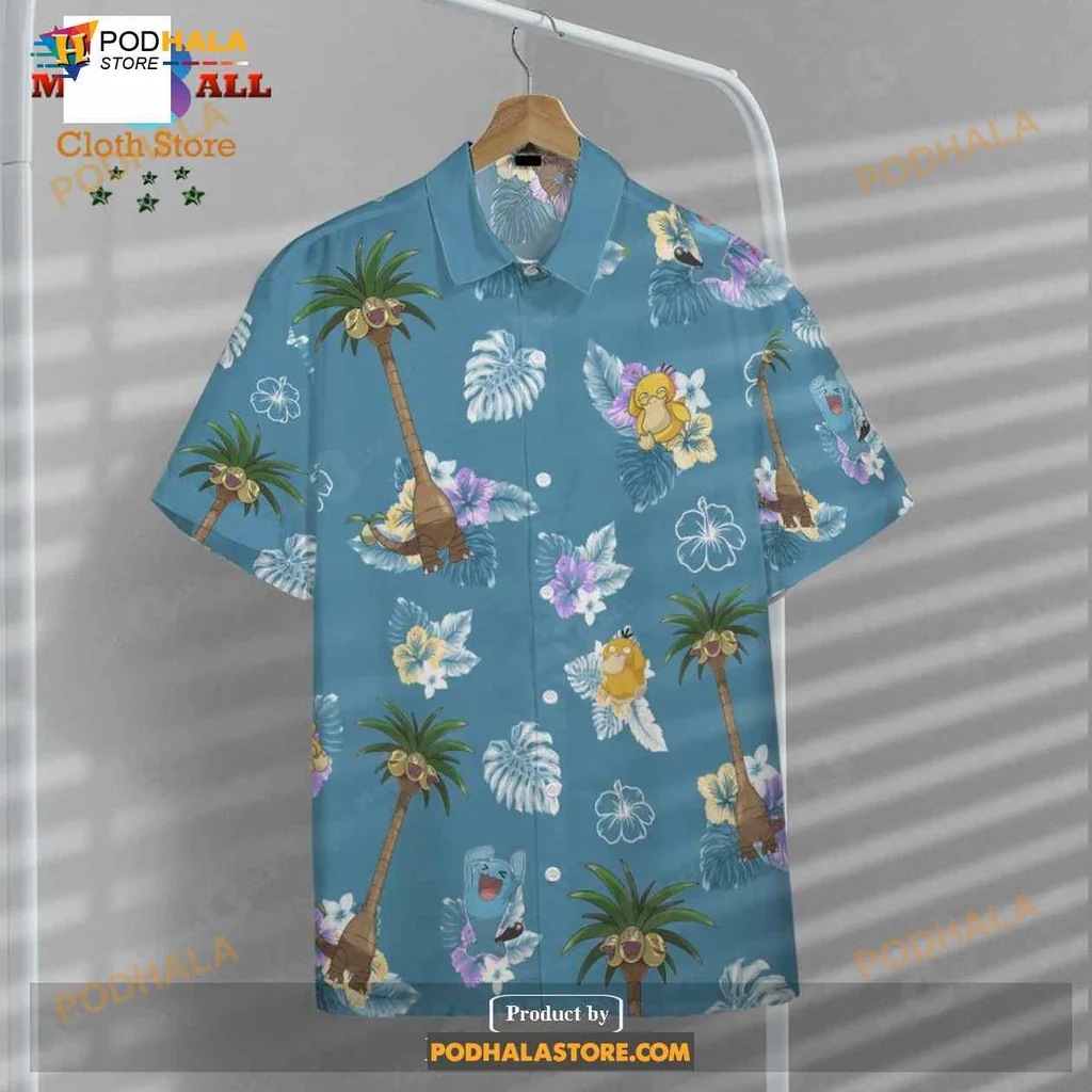 Alolan Exeggutor Tropical Tropical Shirt With Colorful Floral Design Alolan Exeggutor Tropical Tropical Shirt With Colorful Floral Design