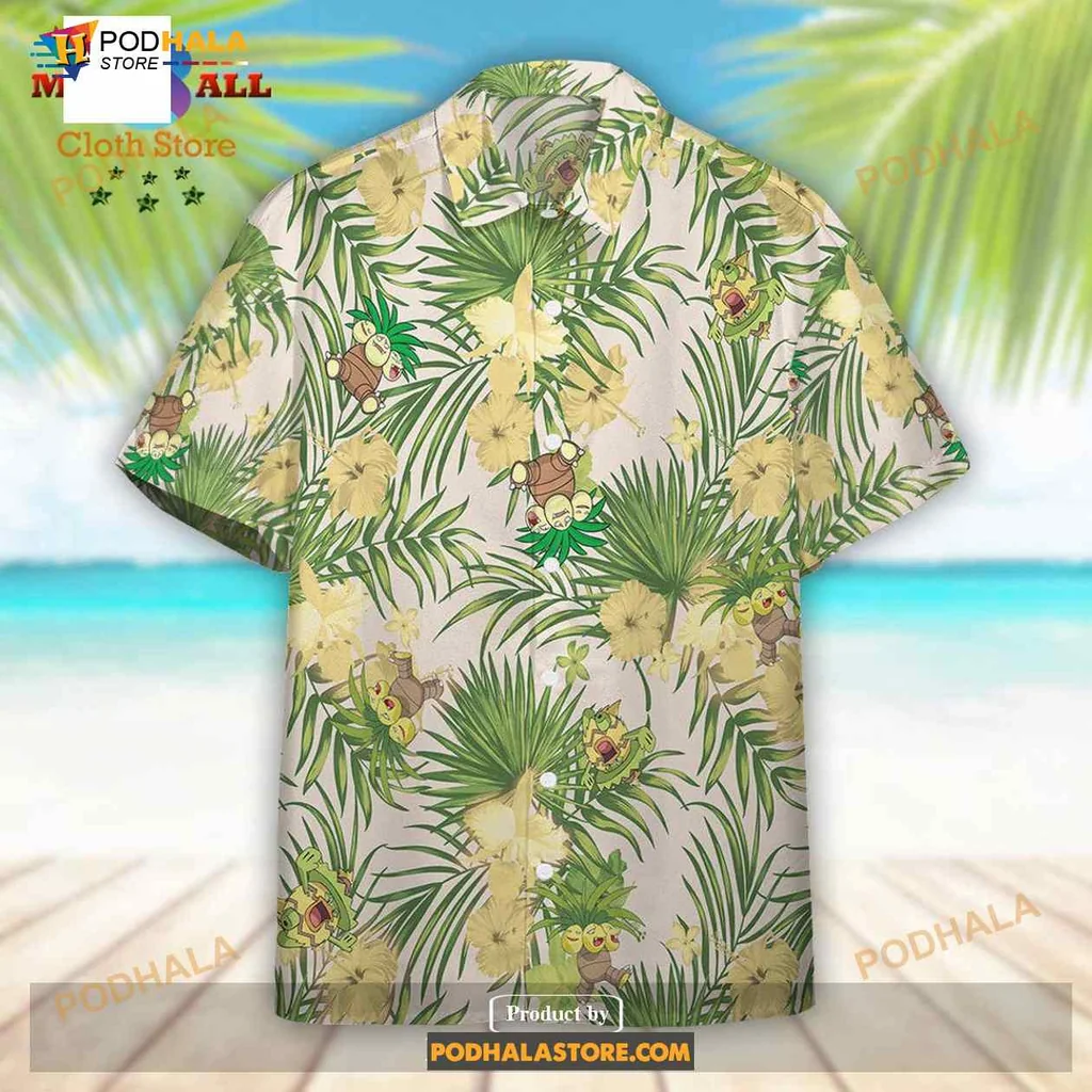 Alolan Exeggutor Tropical Hawaiian Shirt With Palm Leaves