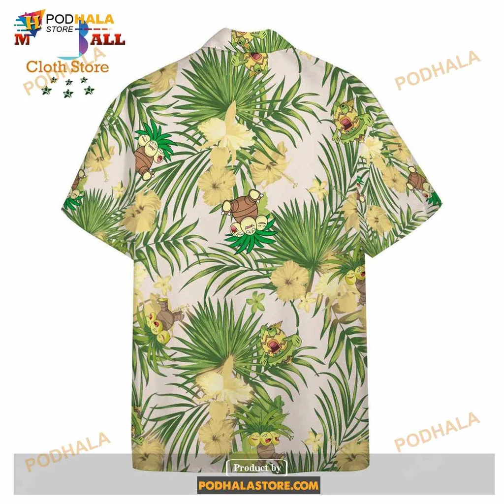 Alolan Exeggutor Tropical Aloha Shirt With Palm Leaves Alolan Exeggutor Tropical Aloha Shirt With Palm Leaves