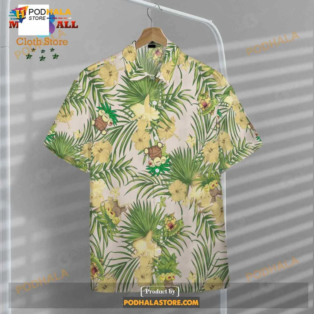Alolan Exeggutor Tropical Tropical Shirt With Palm Leaves Alolan Exeggutor Tropical Tropical Shirt With Palm Leaves