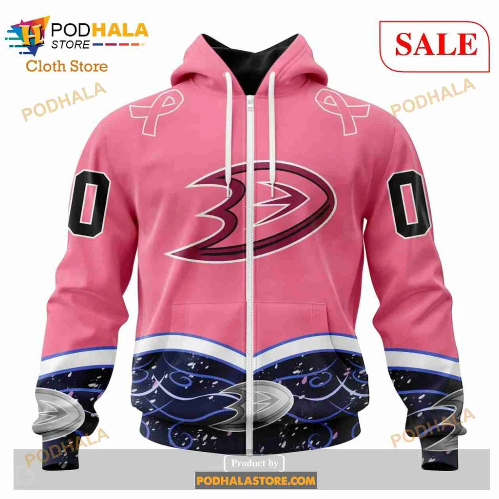 Anaheim Ducks Cancer Awareness All Over Print Hoodie, Supportive Pink Design Anaheim Ducks Cancer Awareness All Over Print Hoodie, Supportive Pink Design