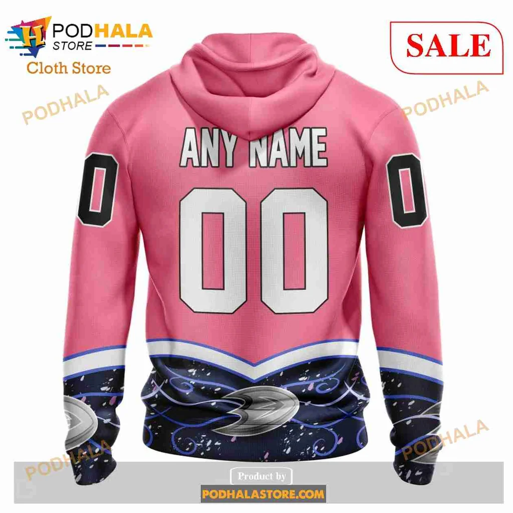 Anaheim Ducks Cancer Awareness AOP Hoodie, Supportive Pink Design Anaheim Ducks Cancer Awareness AOP Hoodie, Supportive Pink Design
