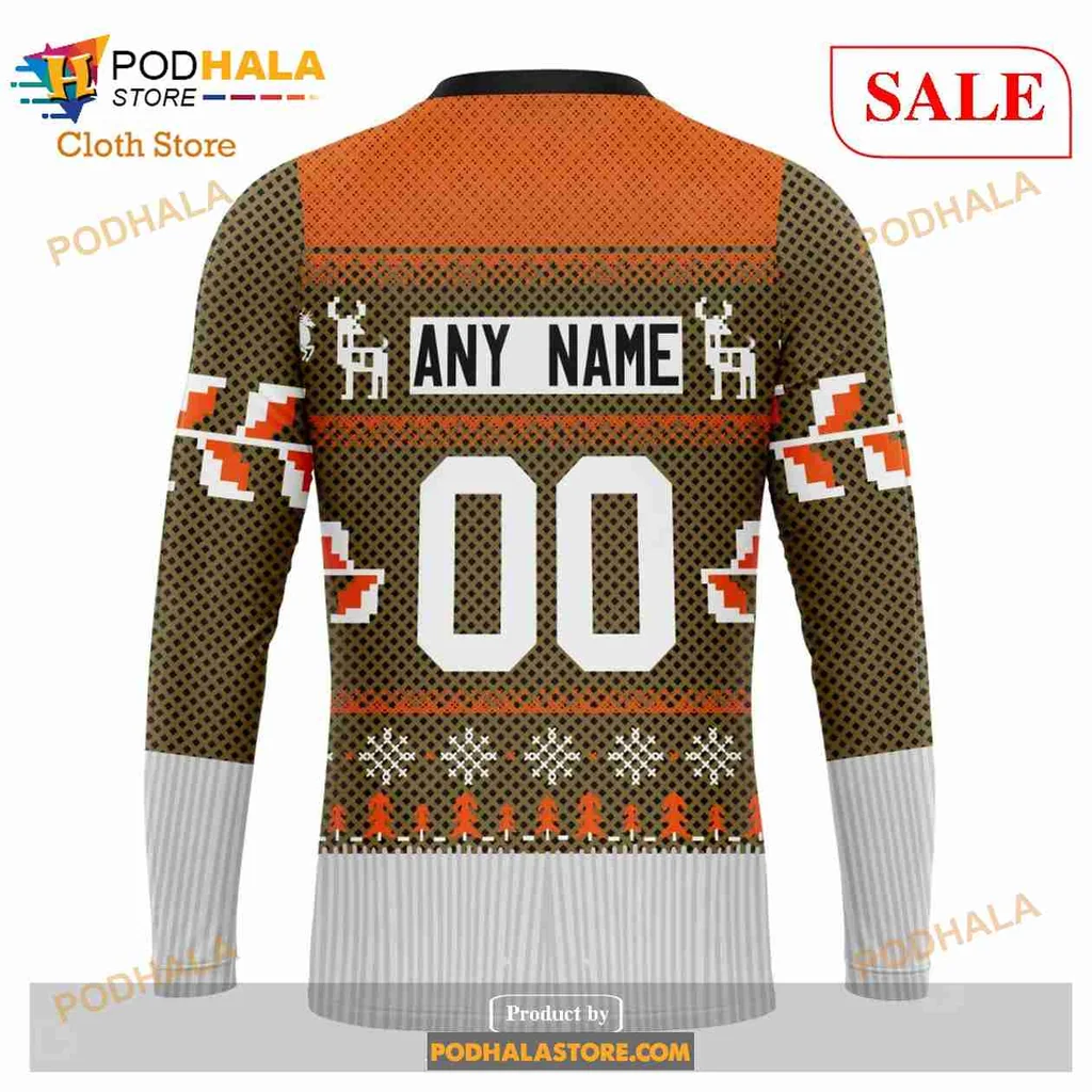 Anaheim Ducks Christmas Pattern Hoodie With Reindeer Design - Product View 5 Anaheim Ducks Christmas Pattern Hoodie With Reindeer Design - Product View 5