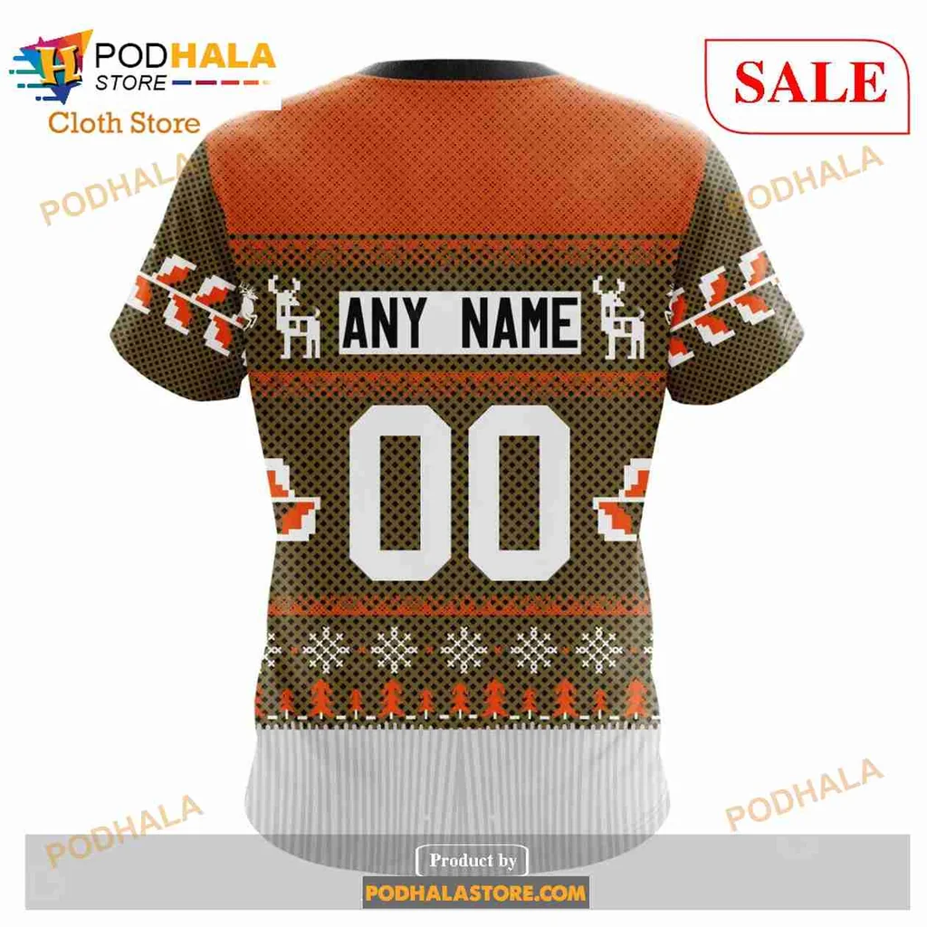 Anaheim Ducks Christmas Pattern Hoodie With Reindeer Design - Product View 7 Anaheim Ducks Christmas Pattern Hoodie With Reindeer Design - Product View 7