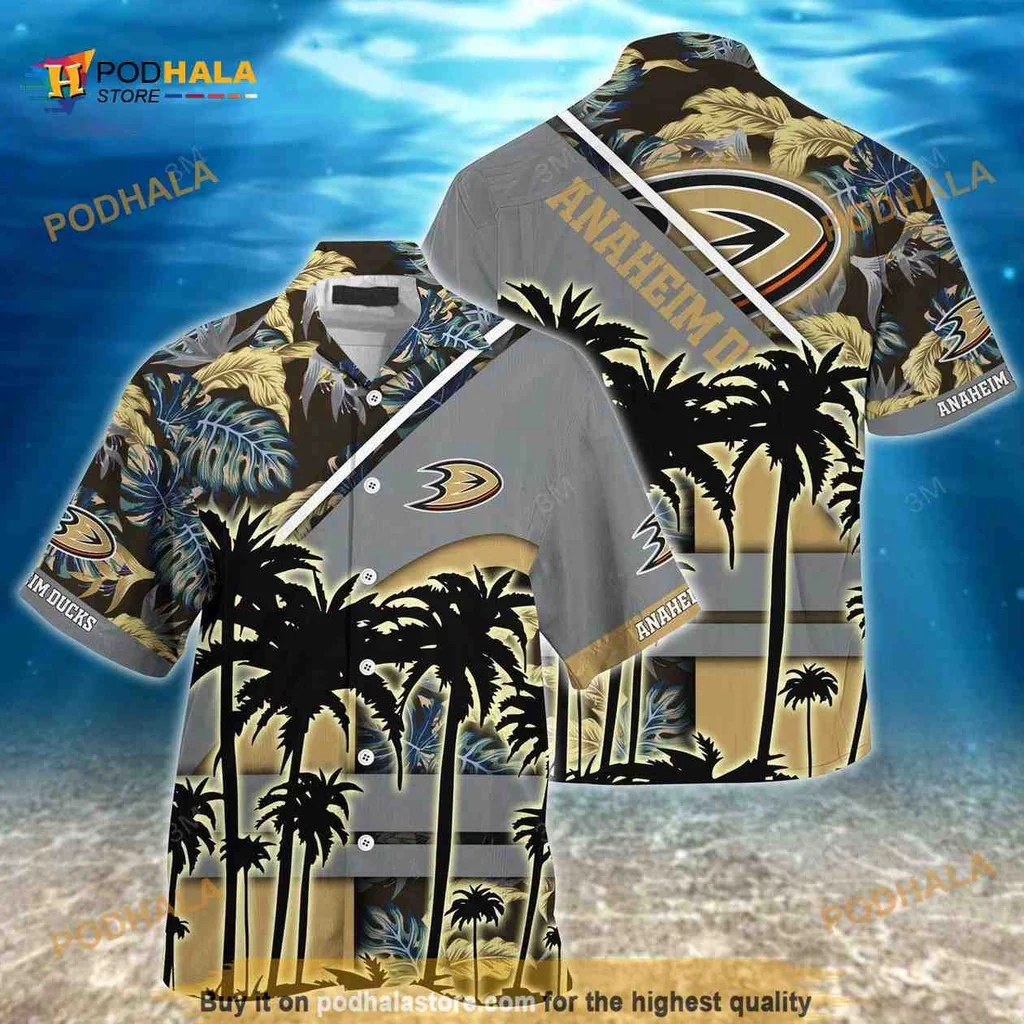 Anaheim Ducks Palm Tree Hawaiian Shirt With Tropical Design