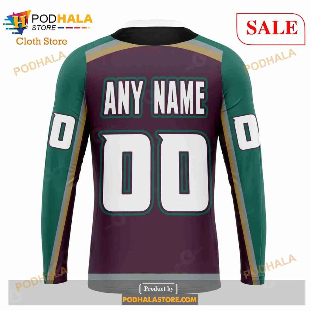 Anaheim Ducks Retro Hoodie With Playful Cartoon Duck Design - Product View 5 Anaheim Ducks Retro Hoodie With Playful Cartoon Duck Design - Product View 5