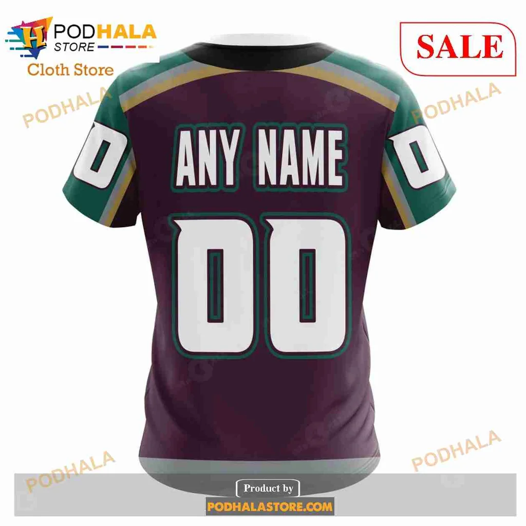 Anaheim Ducks Retro Hoodie With Playful Cartoon Duck Design - Product View 7 Anaheim Ducks Retro Hoodie With Playful Cartoon Duck Design - Product View 7