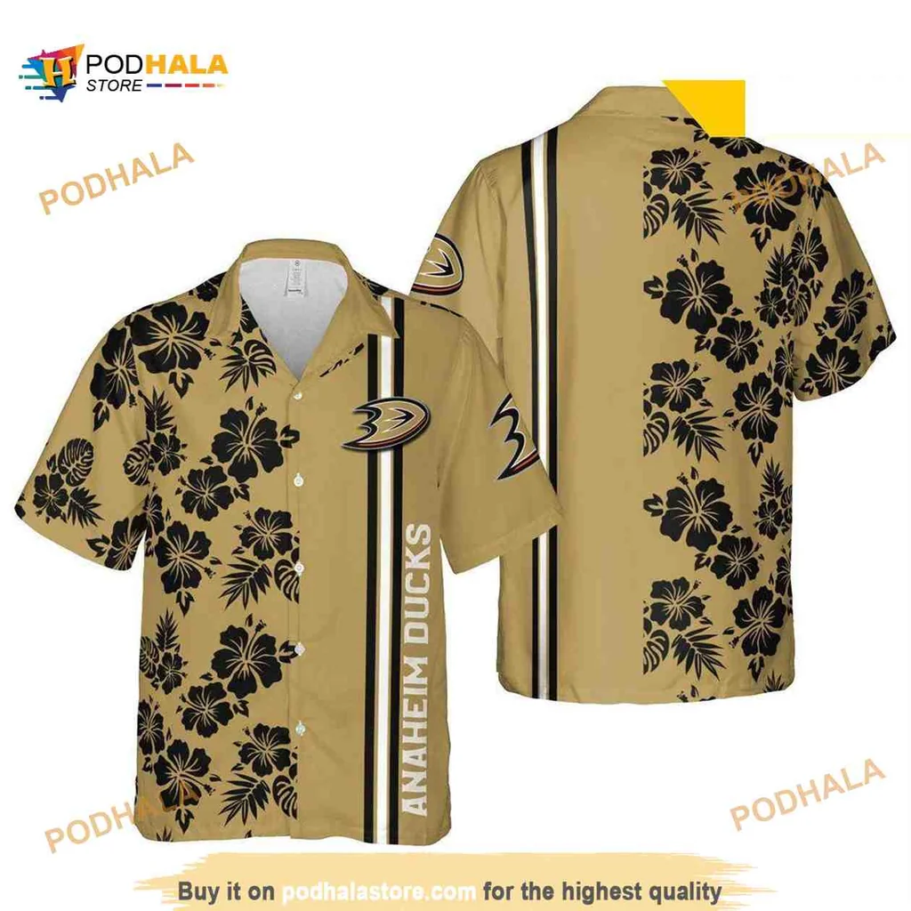 Anaheim Ducks Tropical Floral Hawaiian Shirt For Hockey Lovers