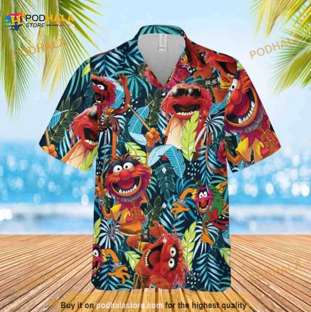 Animal Muppets Tropical Hawaiian Shirt Featuring Vibrant Tropical Design