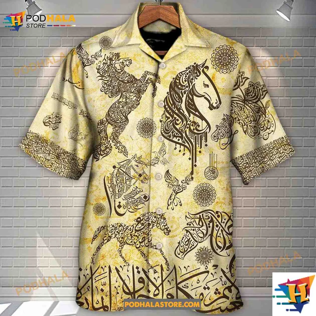 Arabian Horses Hawaiian Shirt, Artistic Design For Horse Lovers