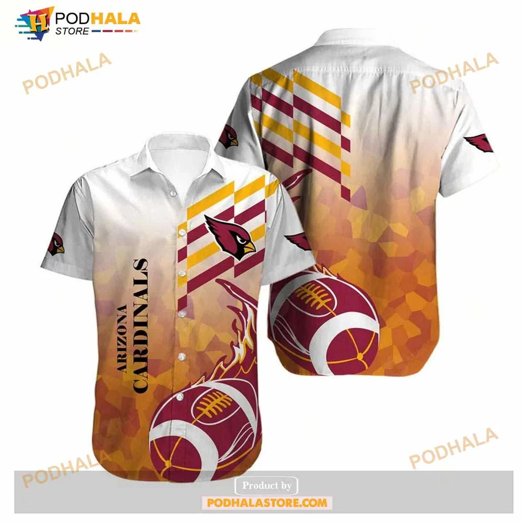 Arizona Cardinals Aloha Shirt With Vibrant Logo And Football Graphics