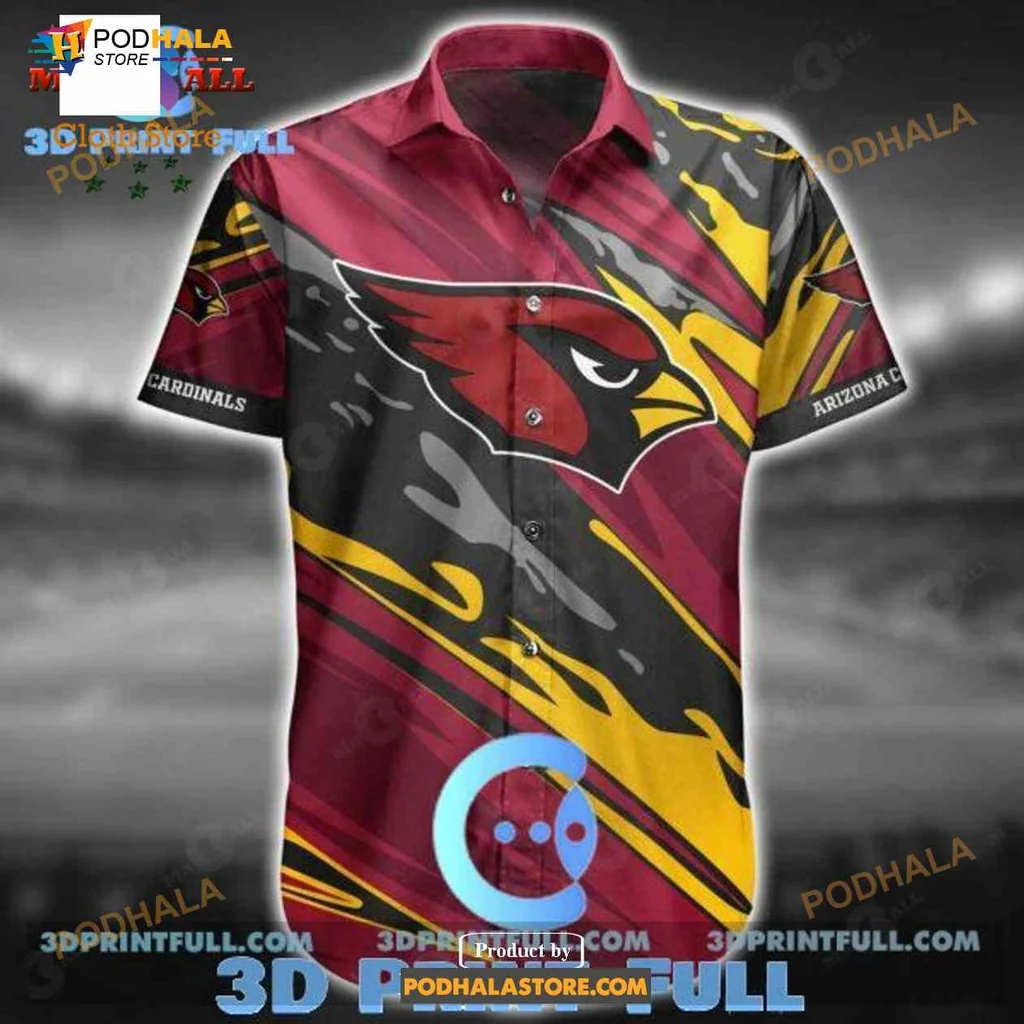 Arizona Cardinals Fan Hawaiian Shirt With Bold Logo Design