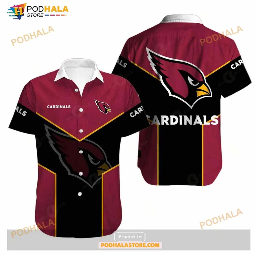 Arizona Cardinals Fan Hawaiian Shirt With Bold Team Logo And Colors