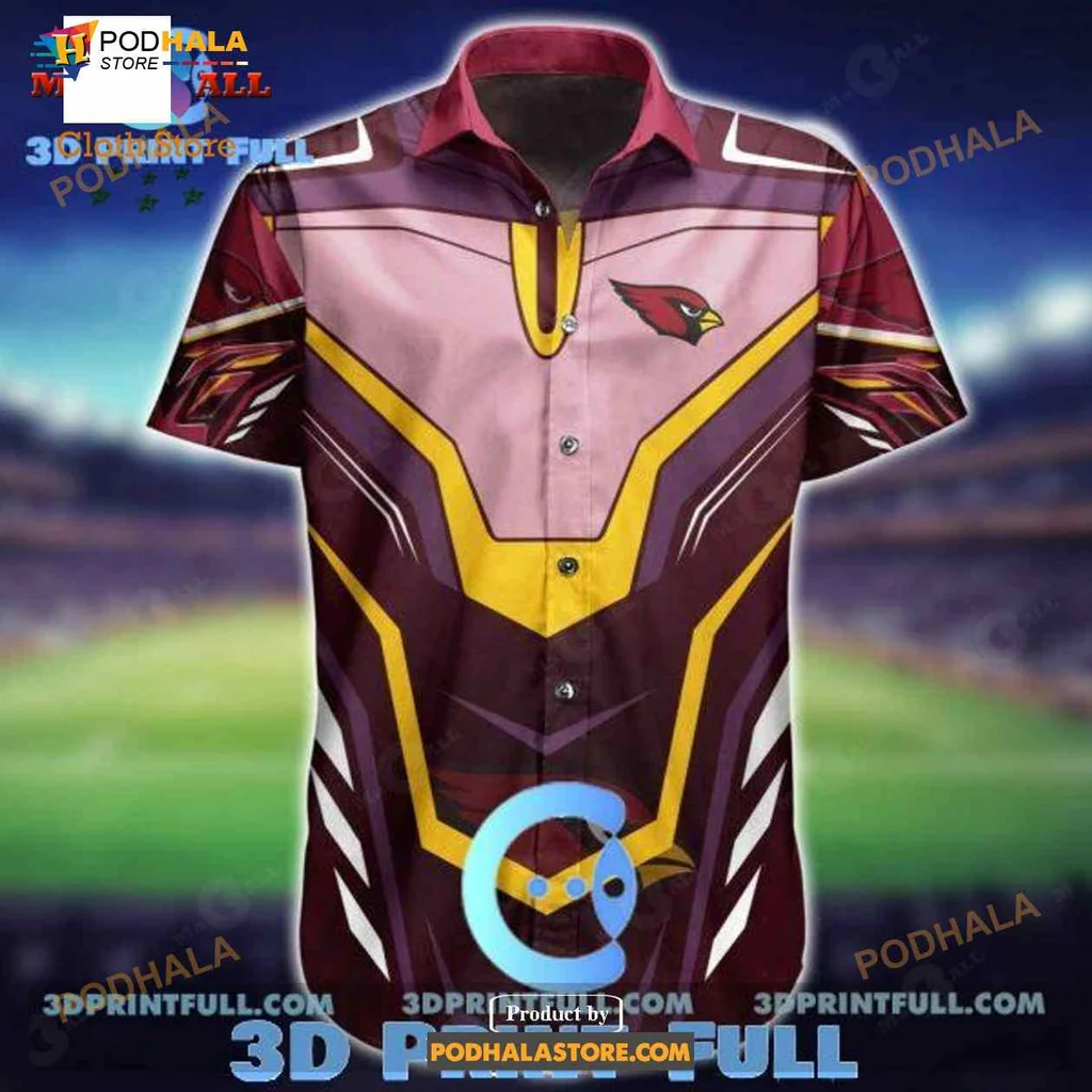 Arizona Cardinals Funny Hawaiian Shirt Featuring Fierce Cardinal Design