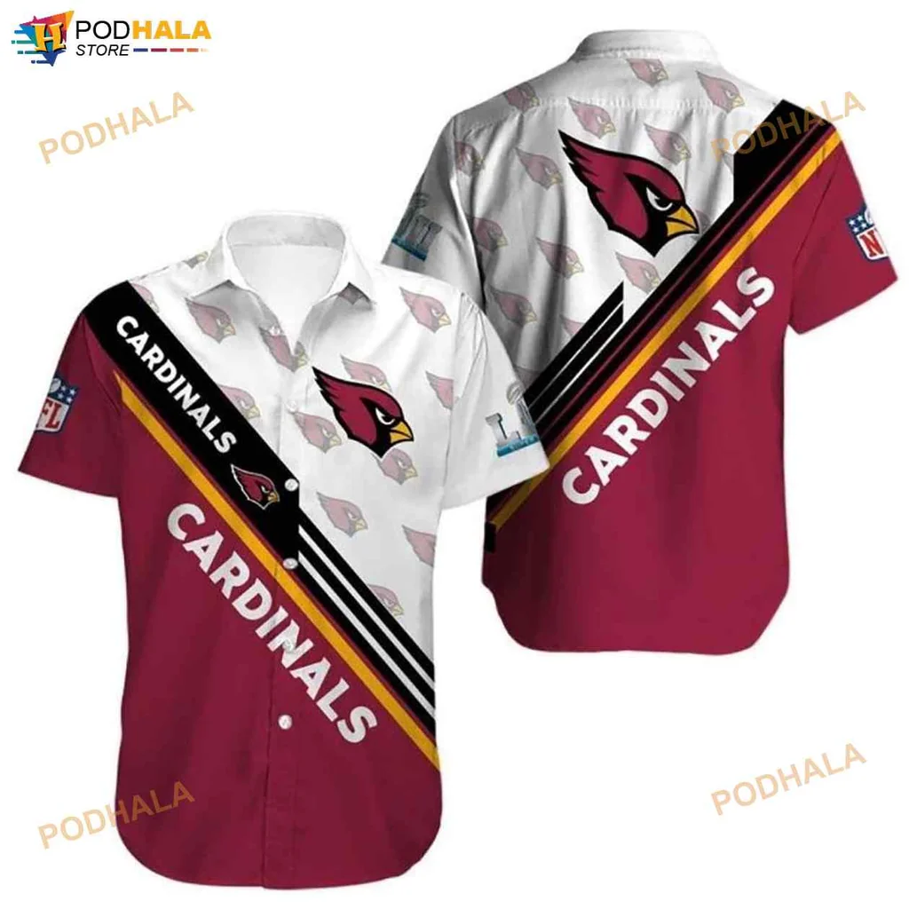 Arizona Cardinals Funny Hawaiian Shirt With Bold Team Logo And Colors
