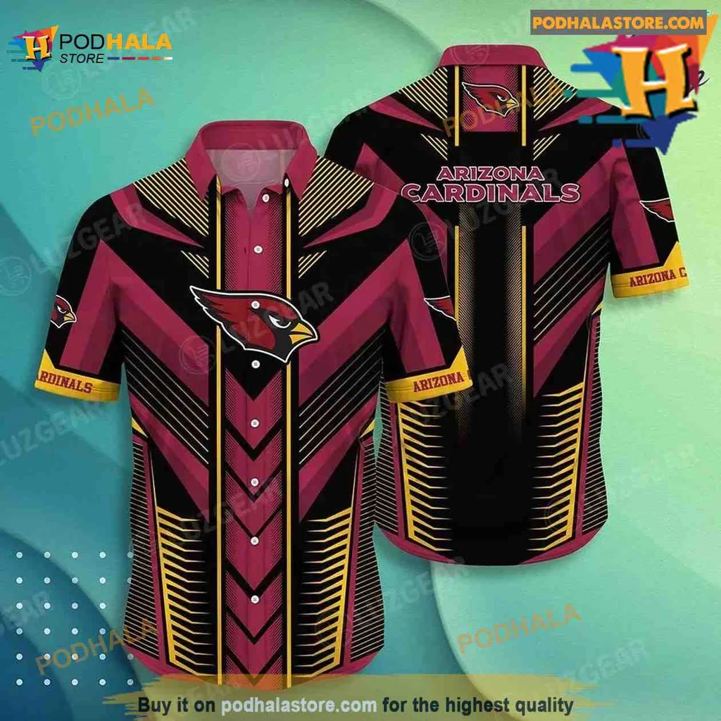Arizona Cardinals Hawaiian Shirt Featuring Bold Team Colors And Logo