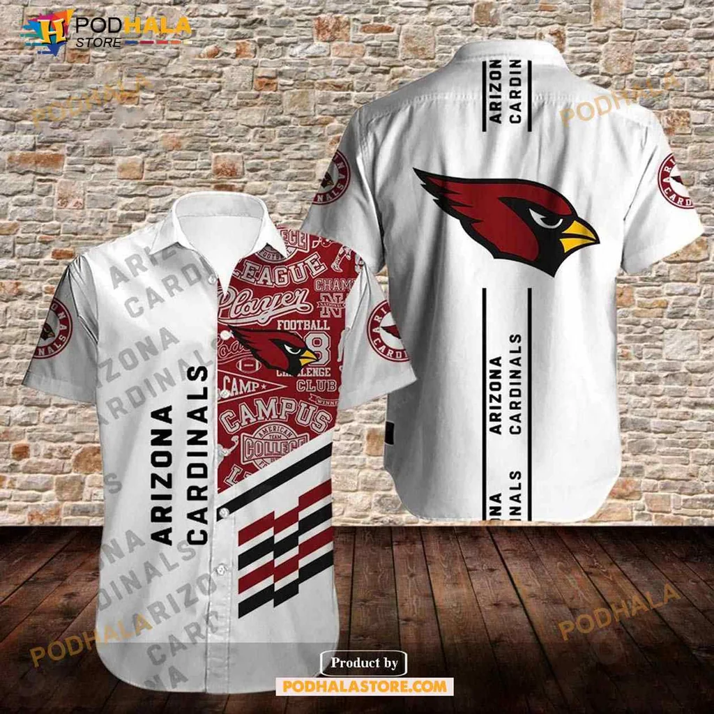 Arizona Cardinals Hawaiian Shirt Featuring Bold Team Logo And Colors
