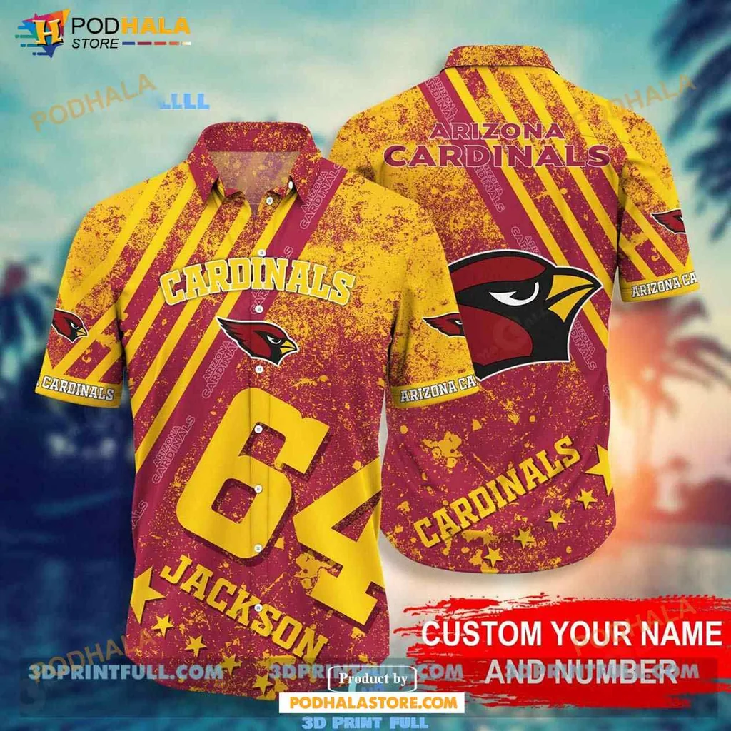 Arizona Cardinals Hawaiian Shirt With Bold Team Colors And Logo