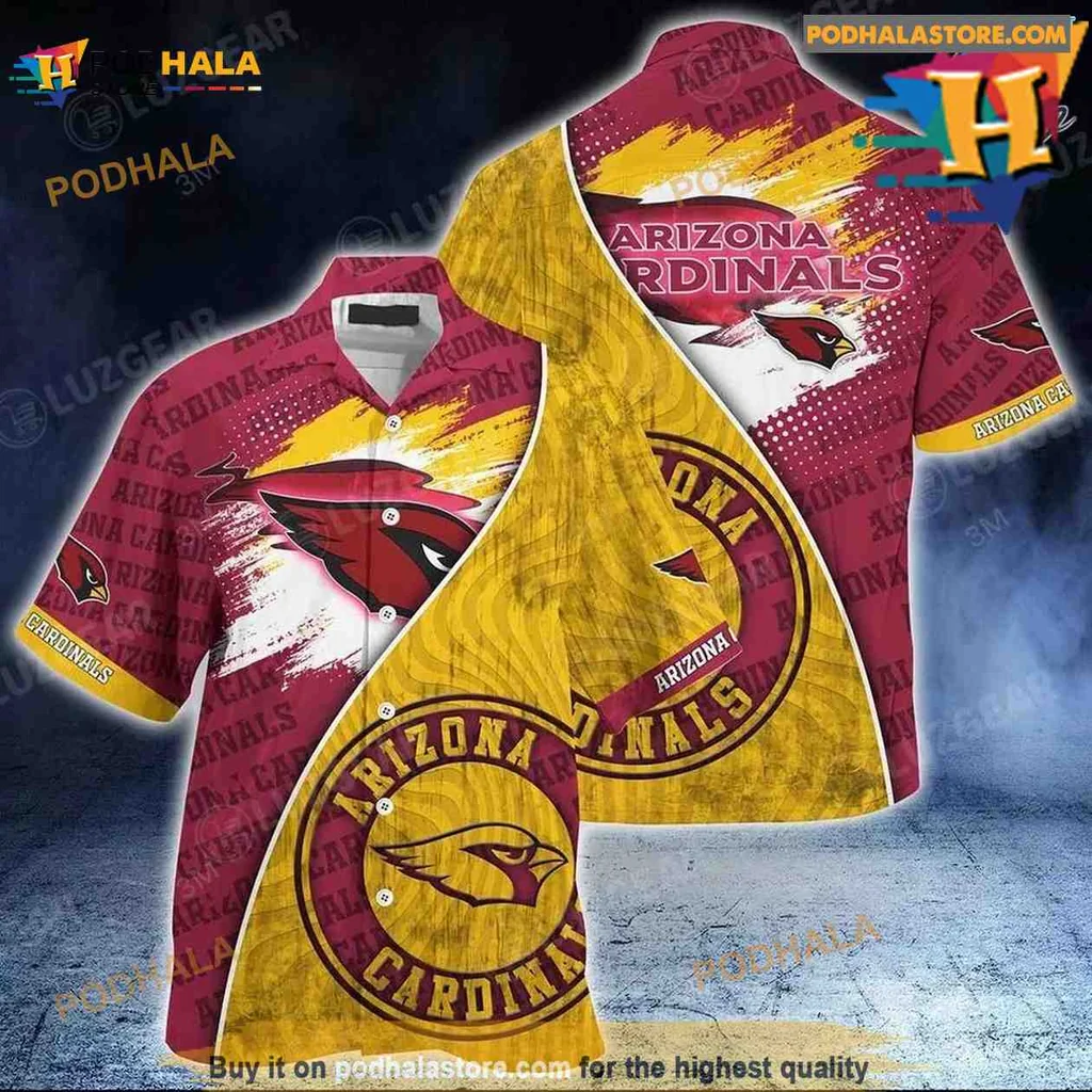 Arizona Cardinals Hawaiian Shirt With Bold Team Logo And Graphics