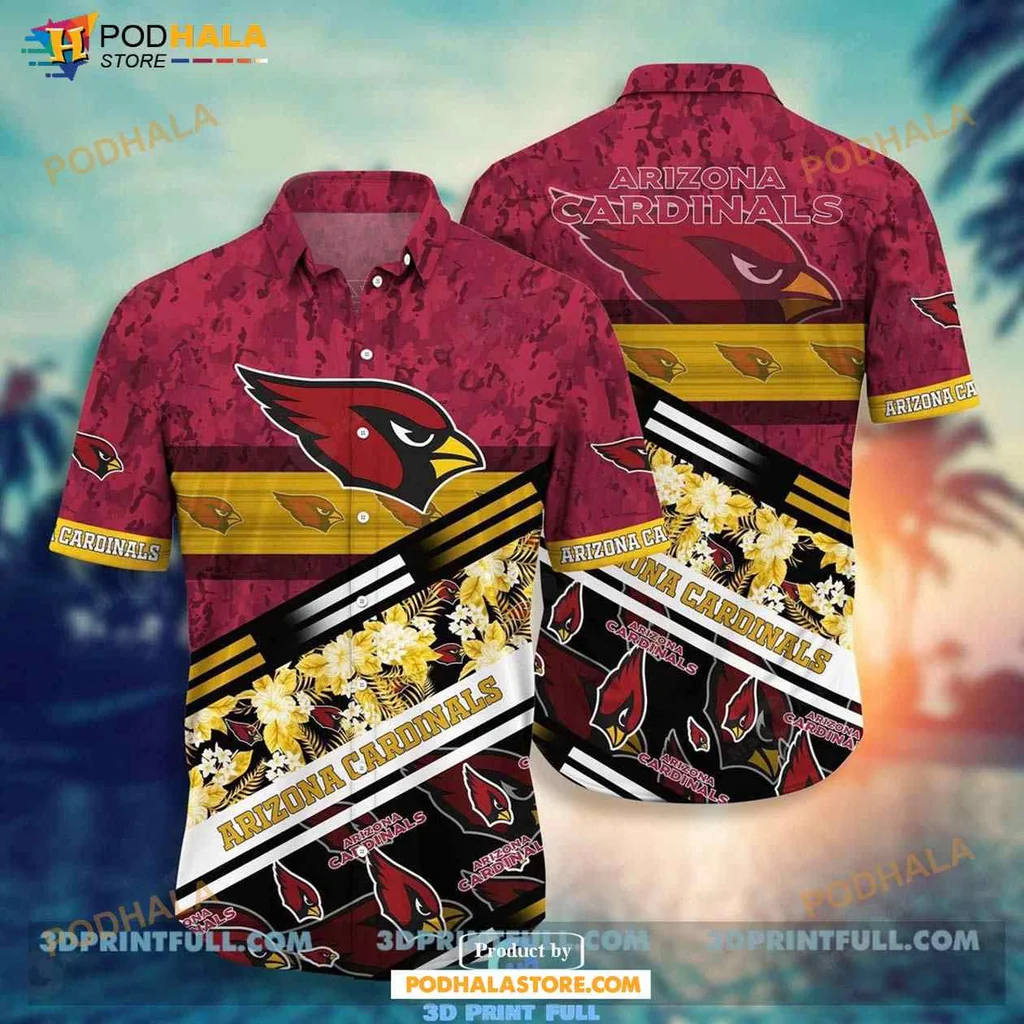 Arizona Cardinals Hawaiian Shirt With Floral Design For Nfl Fans