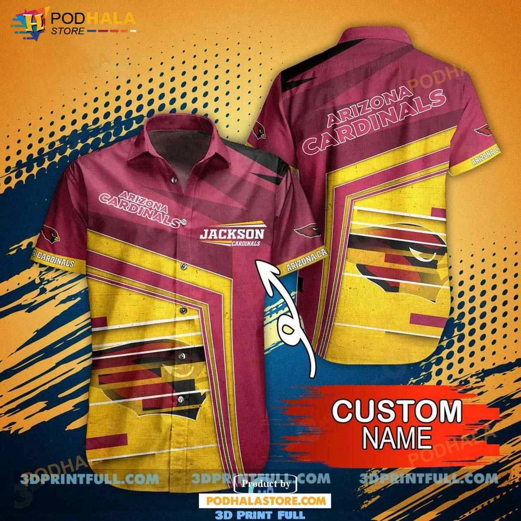 Arizona Cardinals Hawaiian Shirt With Personalized Name Jackson