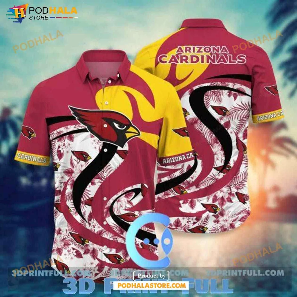 Arizona Cardinals Hawaiian Shirt With Vibrant Cardinal Bird Design
