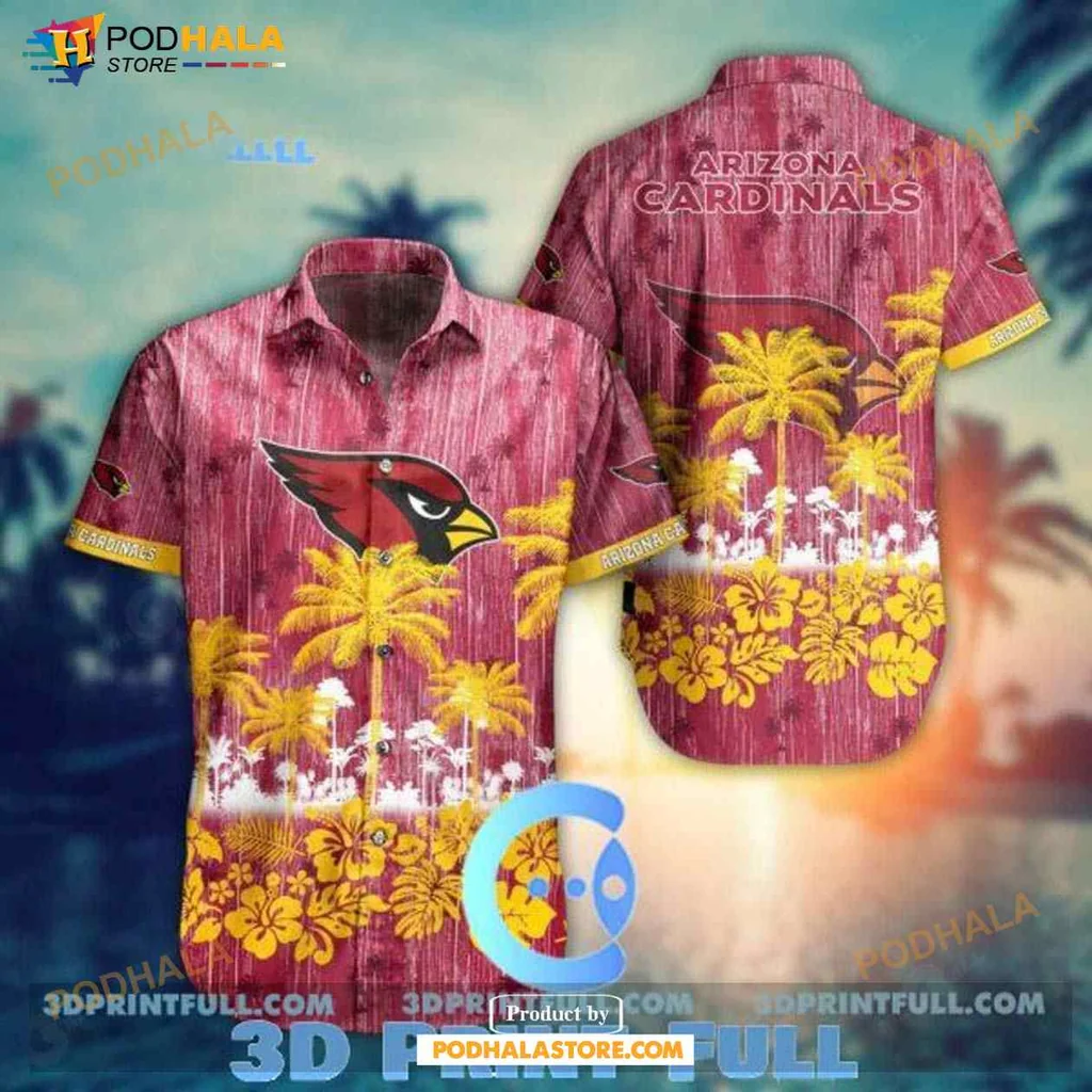 Arizona Cardinals Hawaiian Shirt With Vibrant Tropical Design
