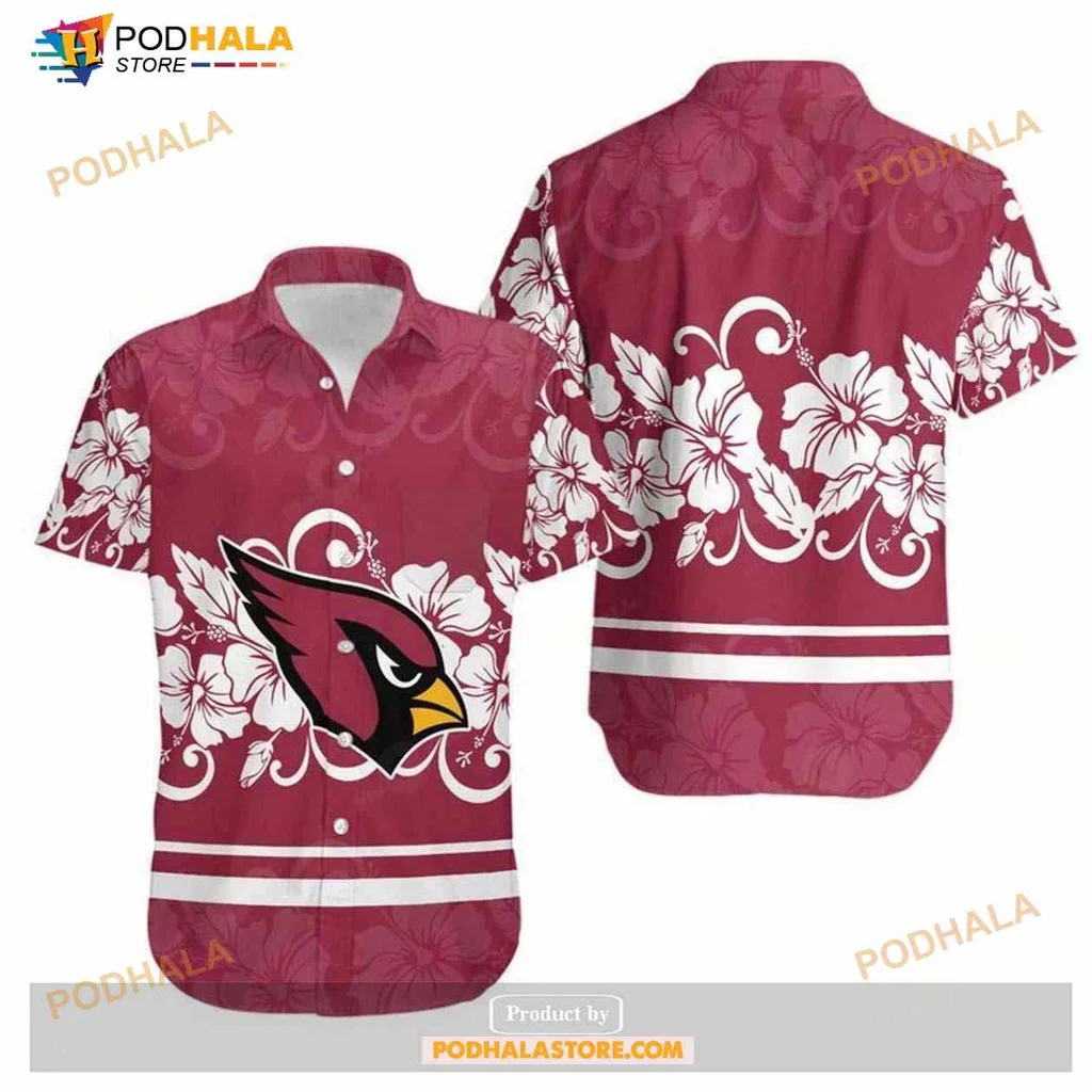 Arizona Cardinals Hibiscus Shirt With Tropical Design For Summer Fans