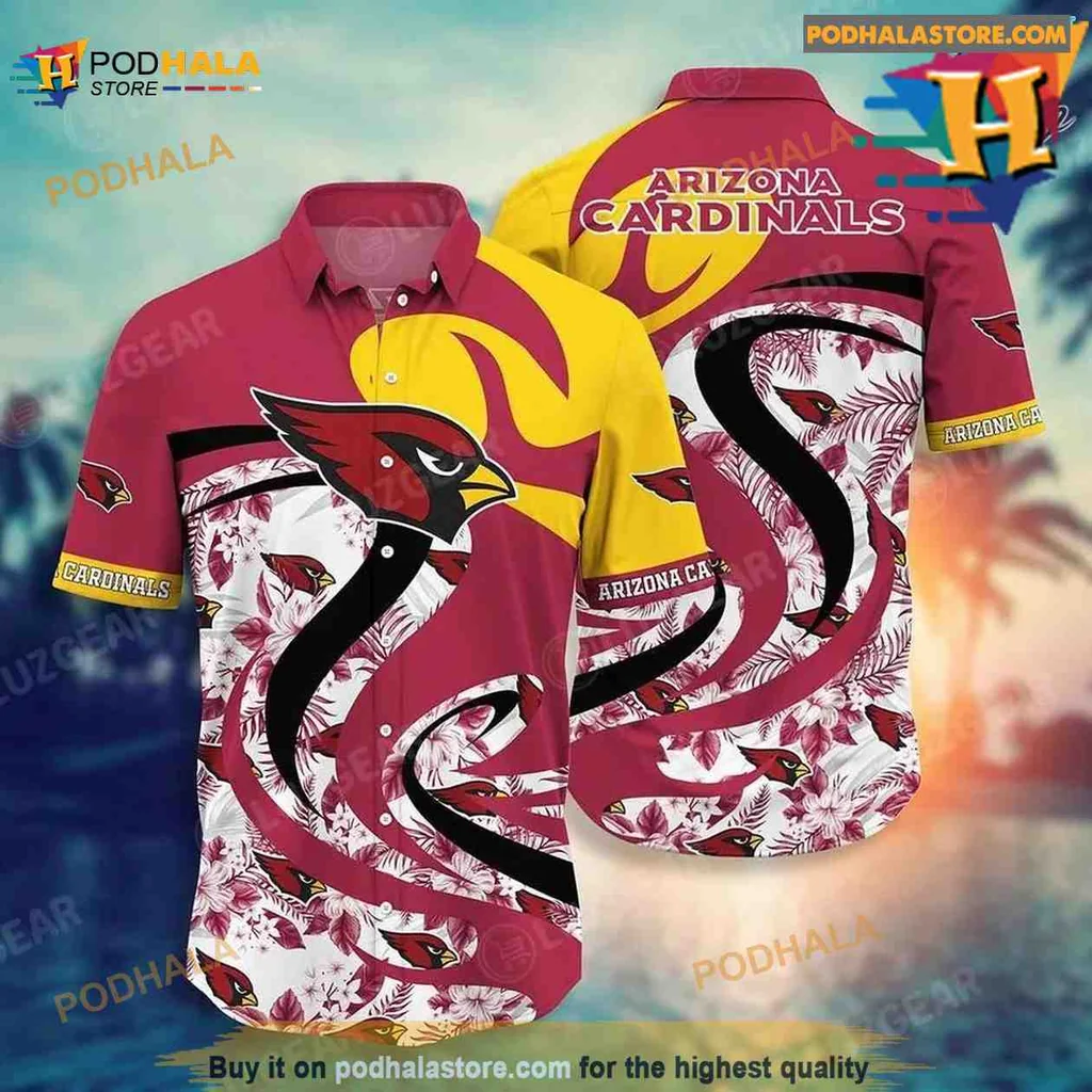 Arizona Cardinals Tropical Hawaiian Shirt With Vibrant Team Logo