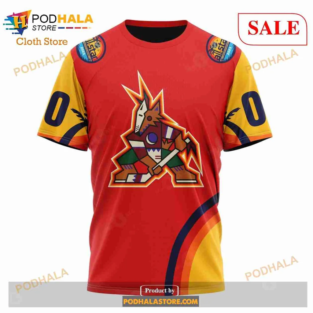 Arizona Coyotes 3d Hoodie With Vibrant Coyote Graphic And Florida Sunset - Product View 6 Arizona Coyotes 3d Hoodie With Vibrant Coyote Graphic And Florida Sunset - Product View 6