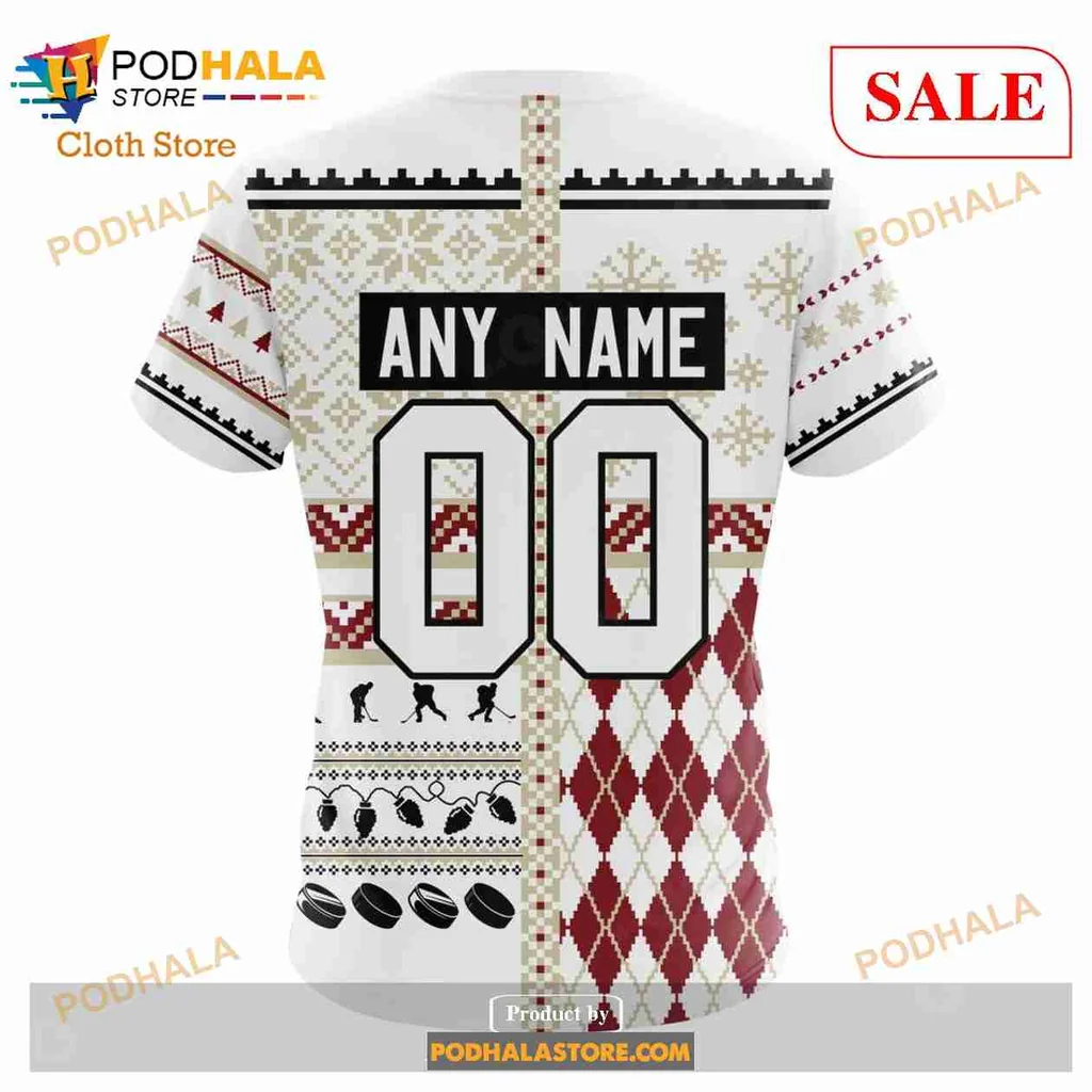 Arizona Coyotes Christmas Hoodie With Festive Design And Logo - Product View 7 Arizona Coyotes Christmas Hoodie With Festive Design And Logo - Product View 7