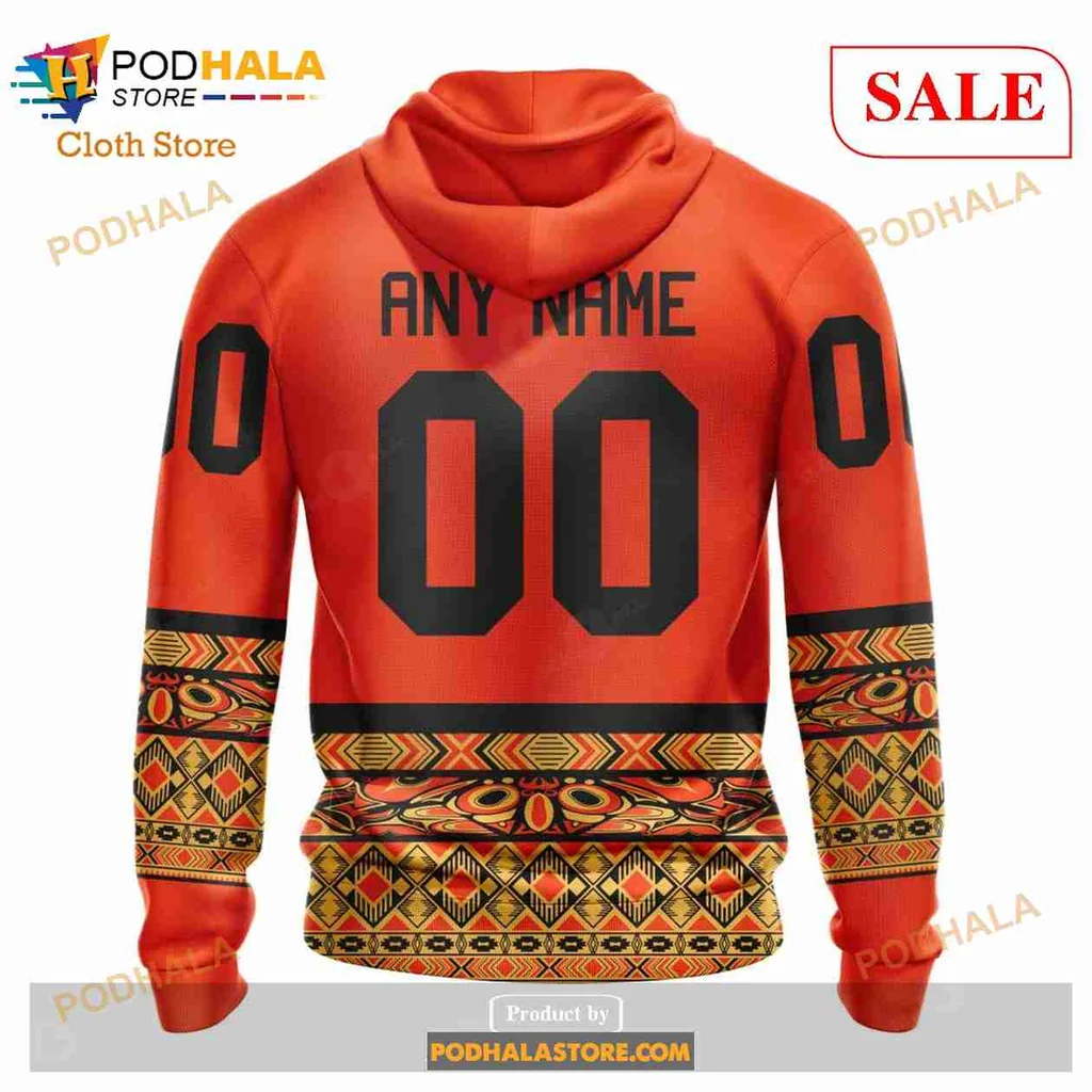 Arizona Coyotes Indigenous Art Hoodie With Geometric Coyote Design - View 2 Arizona Coyotes Indigenous Art Hoodie With Geometric Coyote Design - View 2