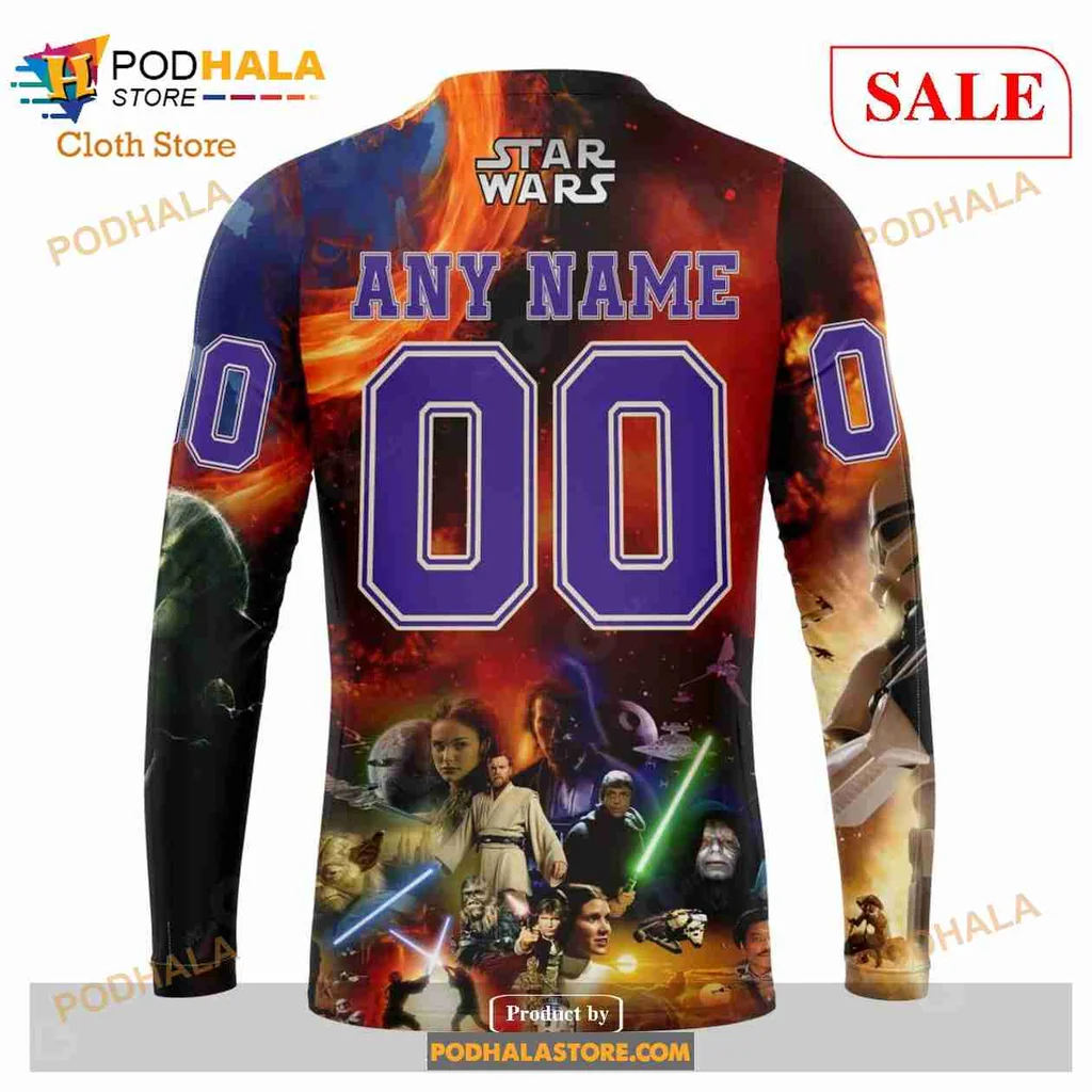Arizona Coyotes Star Wars Hoodie Featuring Darth Vader And Coyote Design - Product View 5 Arizona Coyotes Star Wars Hoodie Featuring Darth Vader And Coyote Design - Product View 5