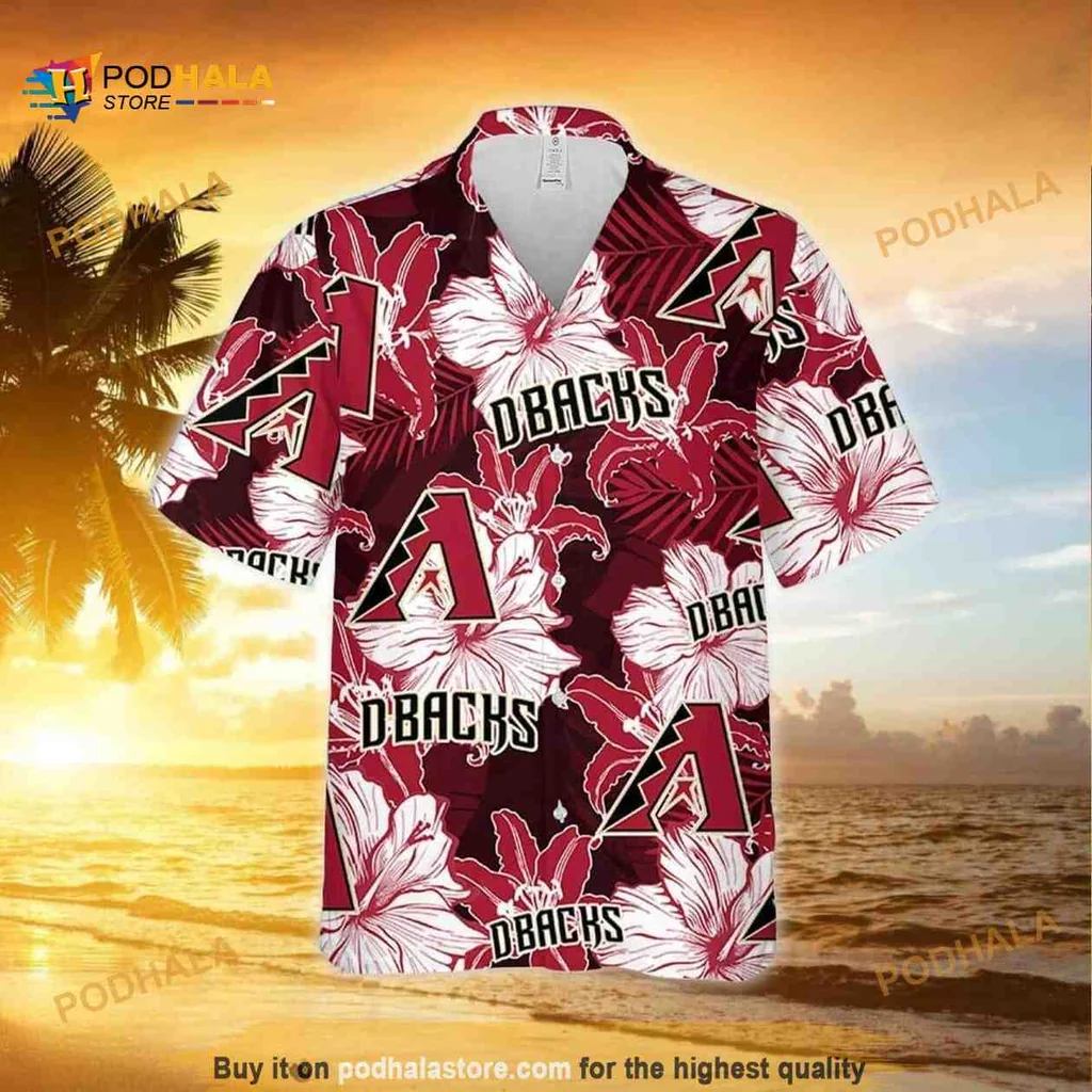 Arizona Diamondbacks Floral Hawaiian Shirt With Hibiscus Design