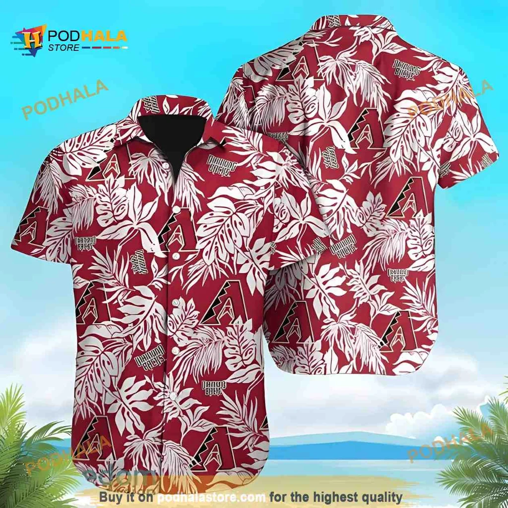 Arizona Diamondbacks Tropical Hawaiian Shirt With Bold Floral Design