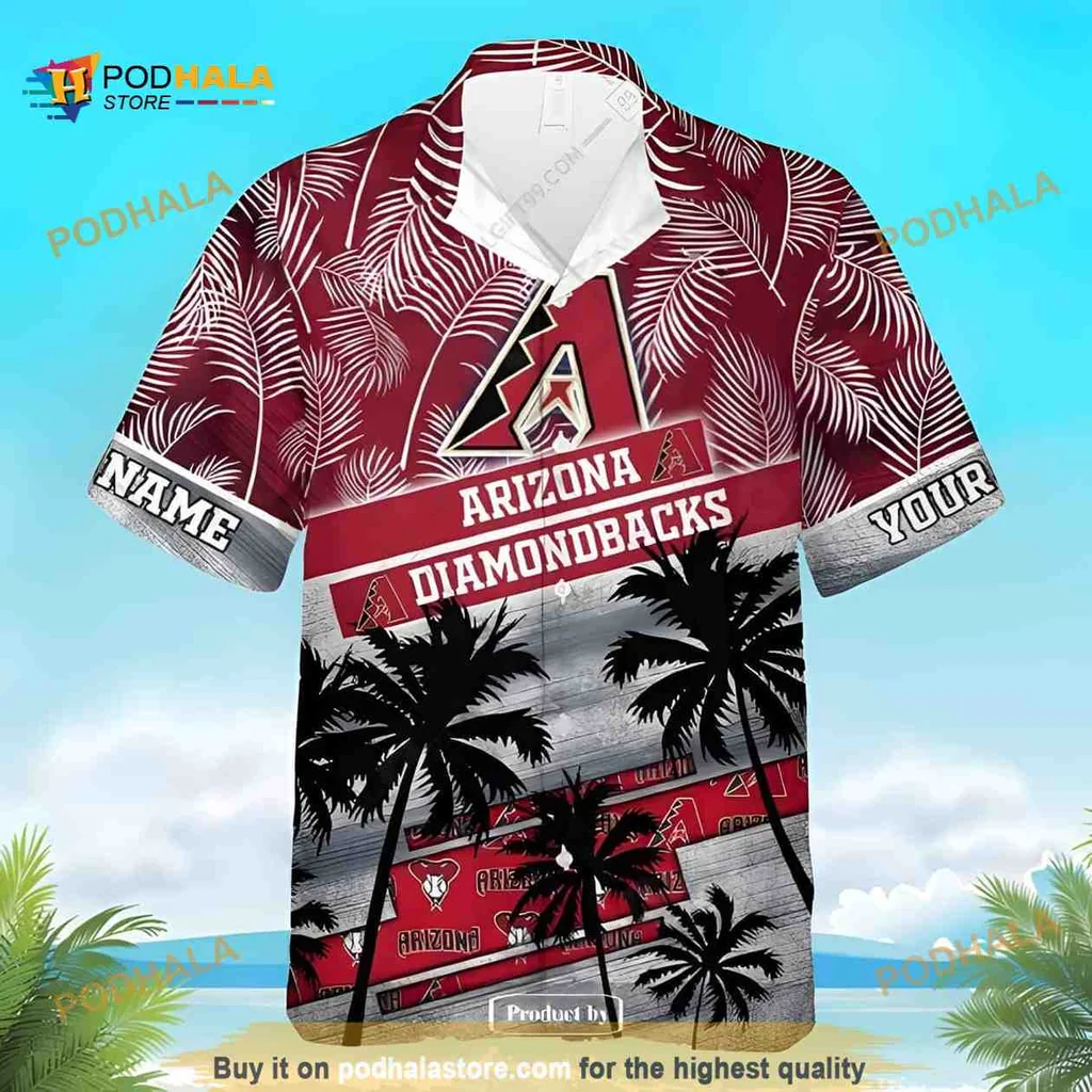 Arizona Diamondbacks Tropical Hawaiian Shirt With Palm Trees