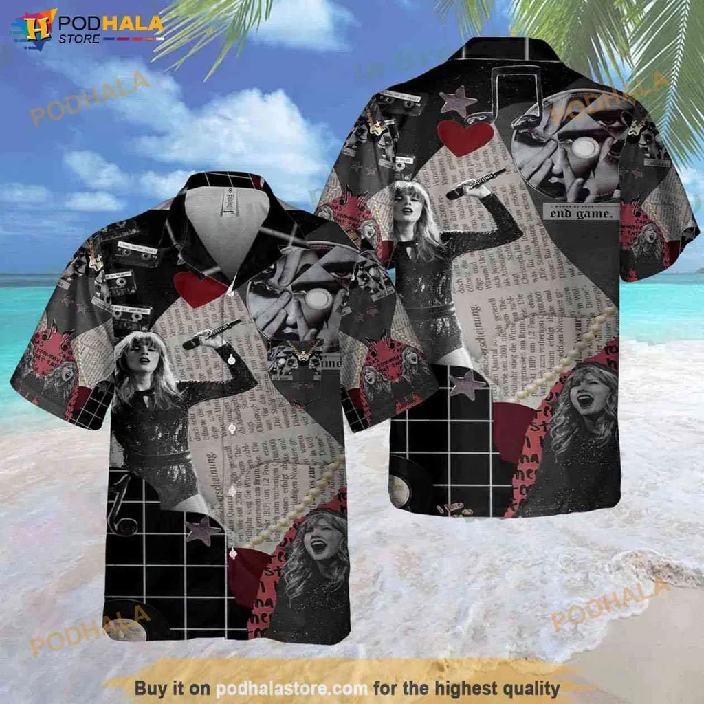 Artistic Pop Star Hawaiian Shirt For Swifties, Vibrant Design Inspired By Taylor Swift