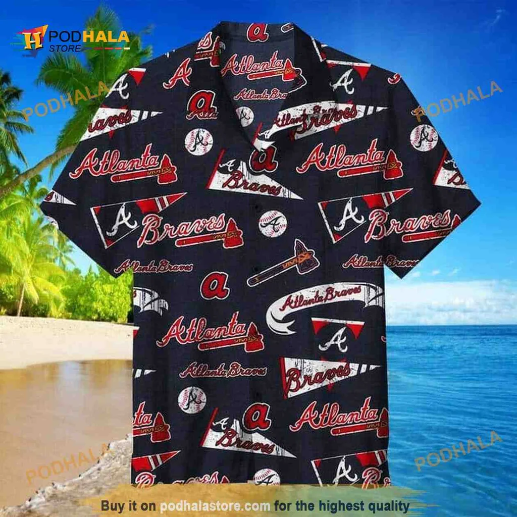 Atlanta Braves Aloha Shirt, Vibrant Hawaiian Design For Baseball Fans