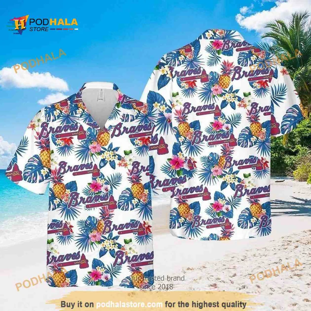 Atlanta Braves Tropical Hawaiian Shirt With Vibrant Aloha Design